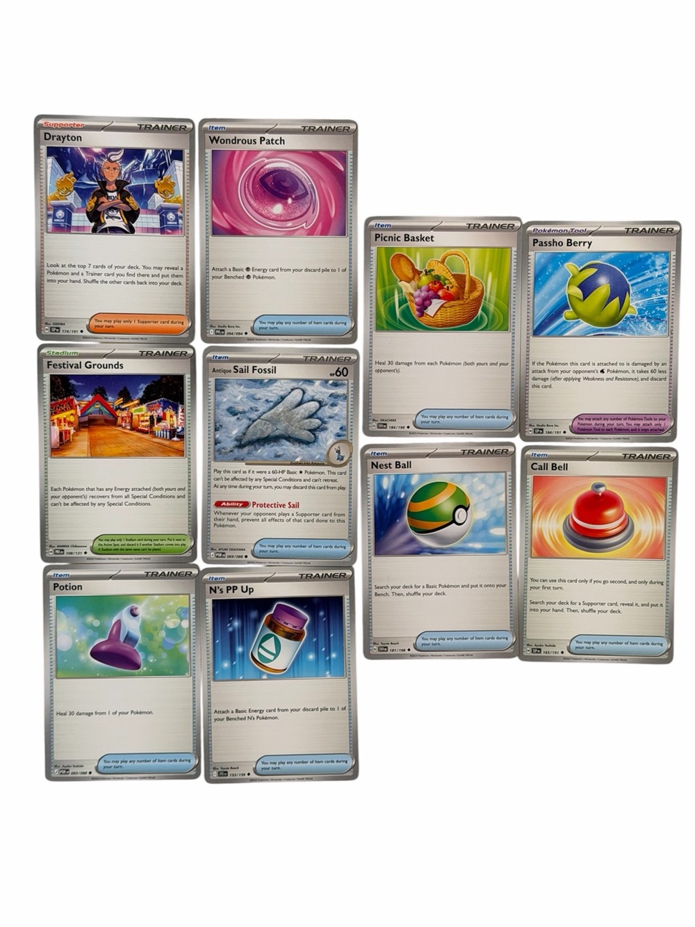 Lot of 10 trainer Pokemon cards - Bundle and Save